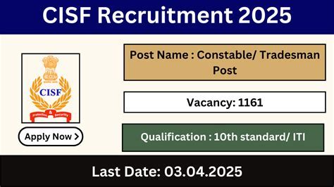 CISF Recruitment 2025