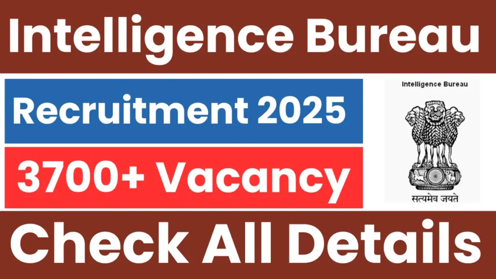 Intelligence Bureau (IB) Vacancy 2025
