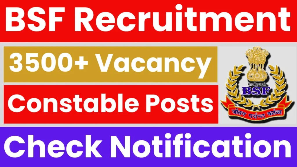 BSF Constable Tradesmen Vacancy 2025