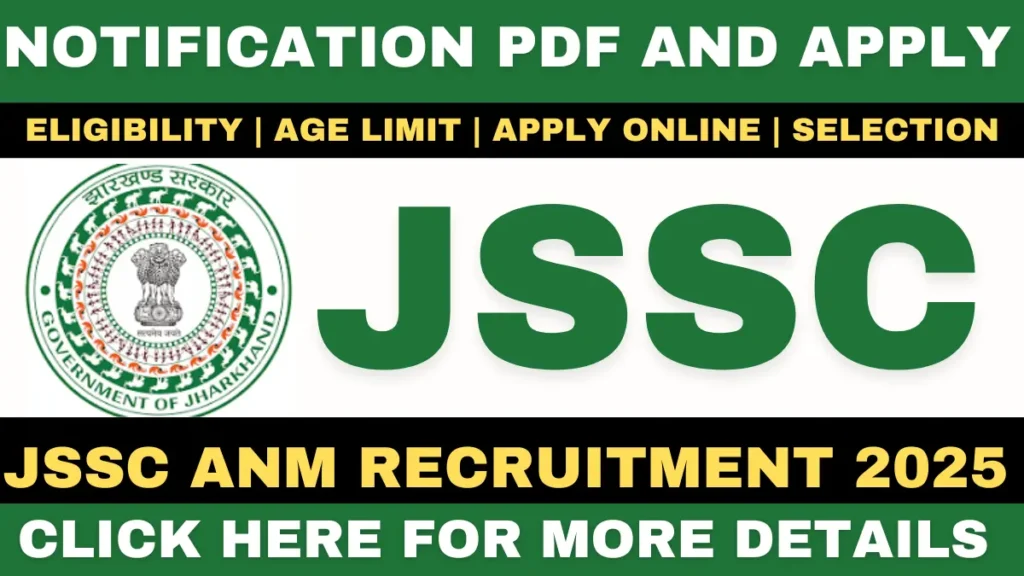 JSSC ANM Recruitment 2025