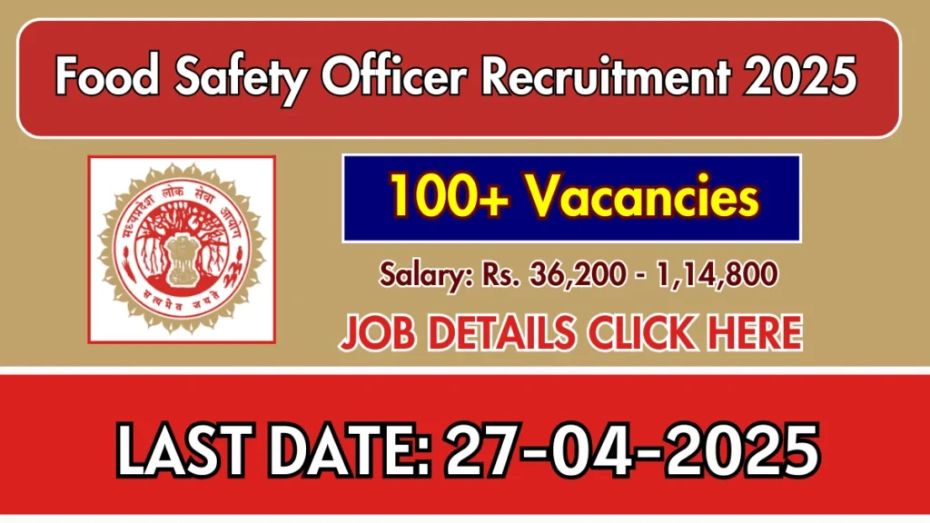 MPPSC Food Safety Officer Vacancy 2025
